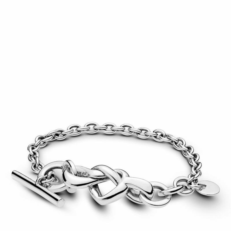 Pandora Australia Knotted Heart Bracelet - Sterling Silver | URIMAO390